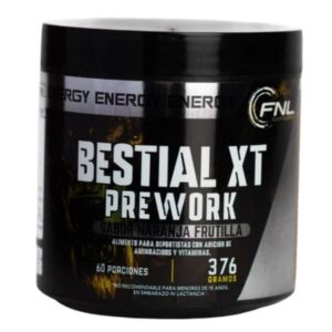 Pre-entreno Bestial XT, 376 Gr, Sabor Naranja Frutilla